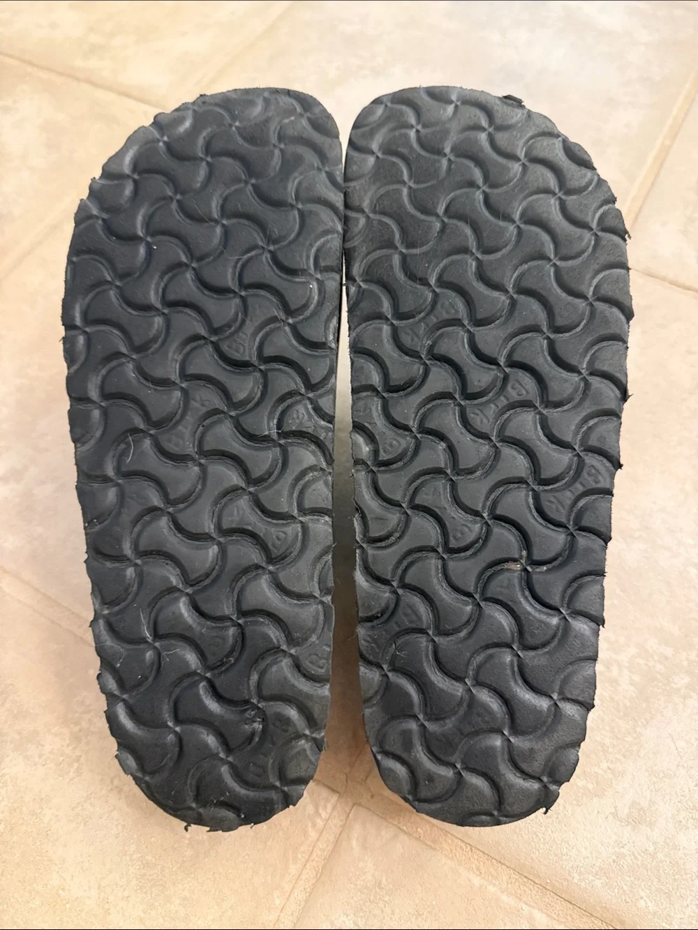 Black Birkenstock Papillio Arizona sandals, 39 or 8-8.5
